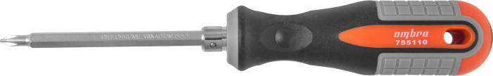 Отвертка стержневая двусторонняя ROUND GRIP, РН1,SL5x100 мм, Ombra
