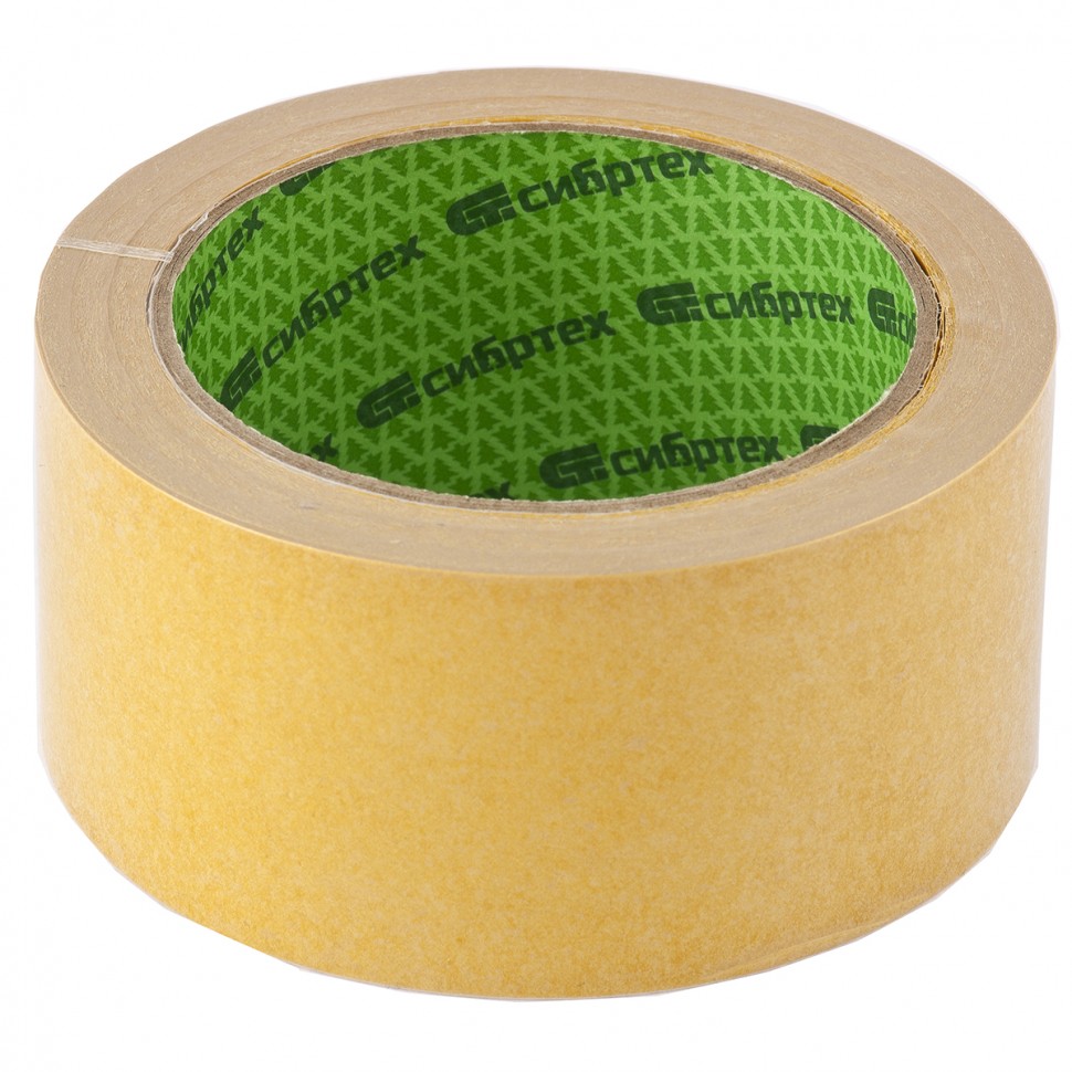 Фото Лента клейкая двусторонняя, 50 мм х 10 м, на полипропиленовой основе Сибртех