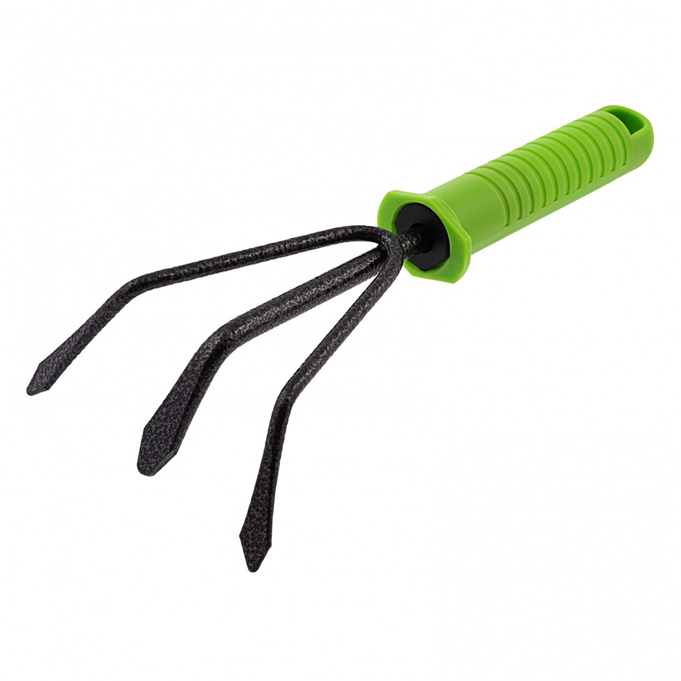 Фото Рыхлитель 3 - зубый, 100 х 225 мм, стальной, пластиковая рукоятка, Standard, Palisad