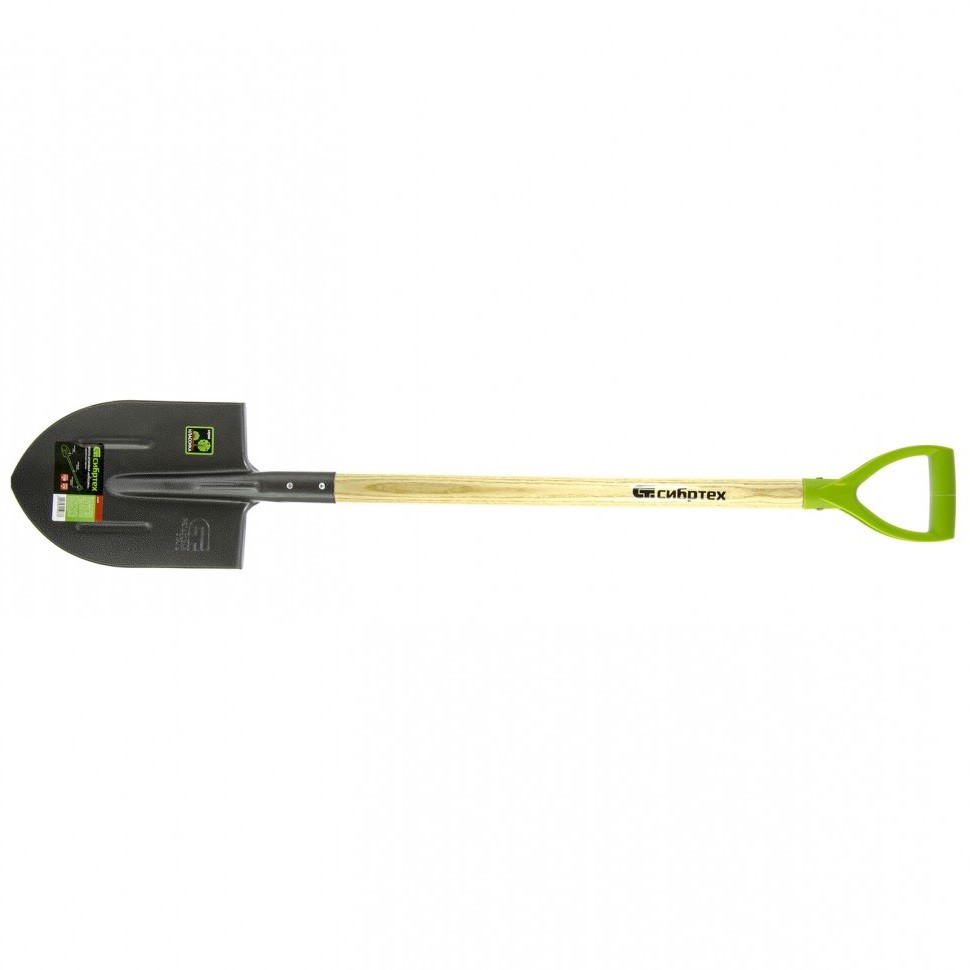 Фото Лопата штыковая, 210 х 290 х 1150 мм, деревянный лакированный черенок, Сибртех