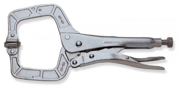 Зажим ручной с фиксацией, С-образный захват, 450 мм, 0-180 мм, Jonnesway