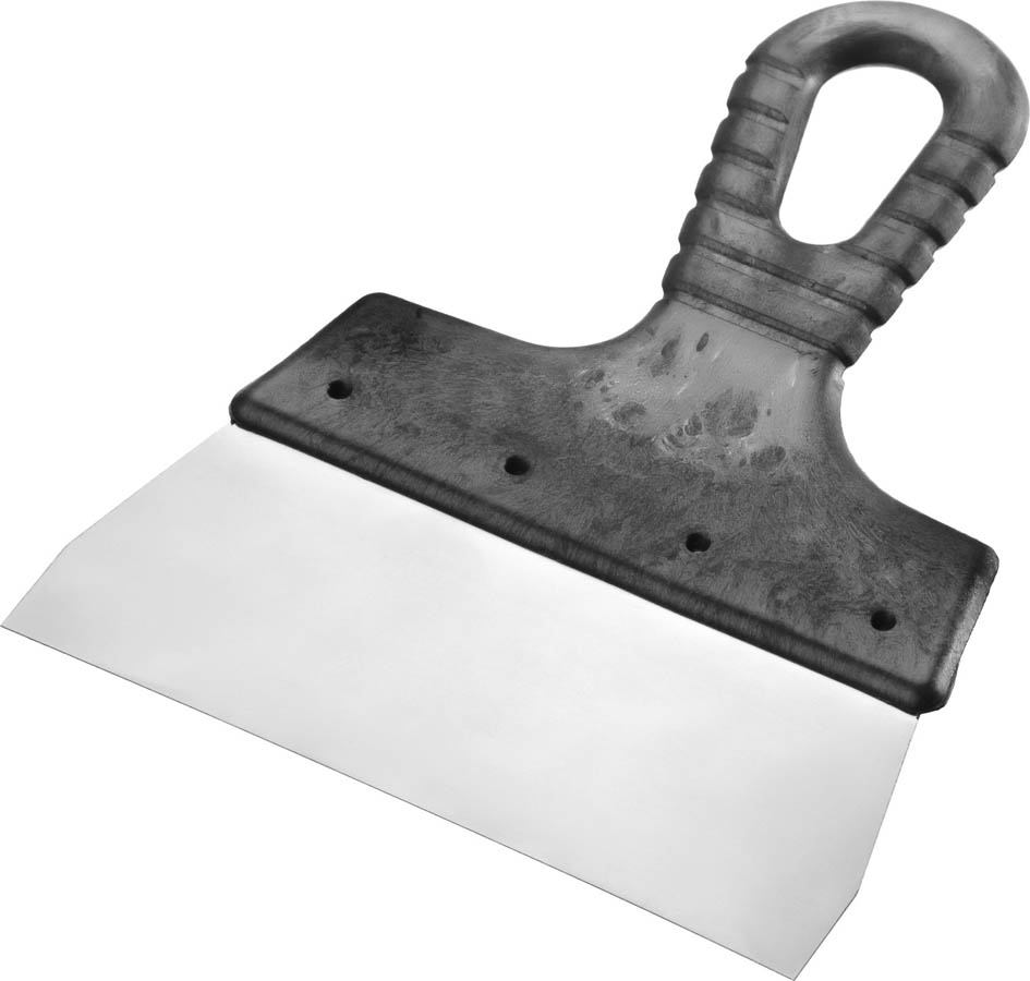 Фото Шпатель фасадный СИБИН 150 мм, нержавеющая полотно, пластмассовая рукоятка, 10079-150_z01