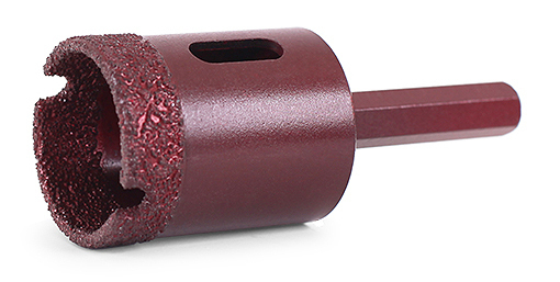 Фото Алмазная коронка по камню с шестигранным хвостовиком (вакуумное спекание алмазов) 12 мм Messer