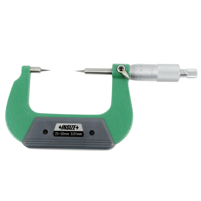 Фото Микрометр МК-ТП, 25-50мм, 0.01мм, c точечными поверхностями 15°, INSIZE