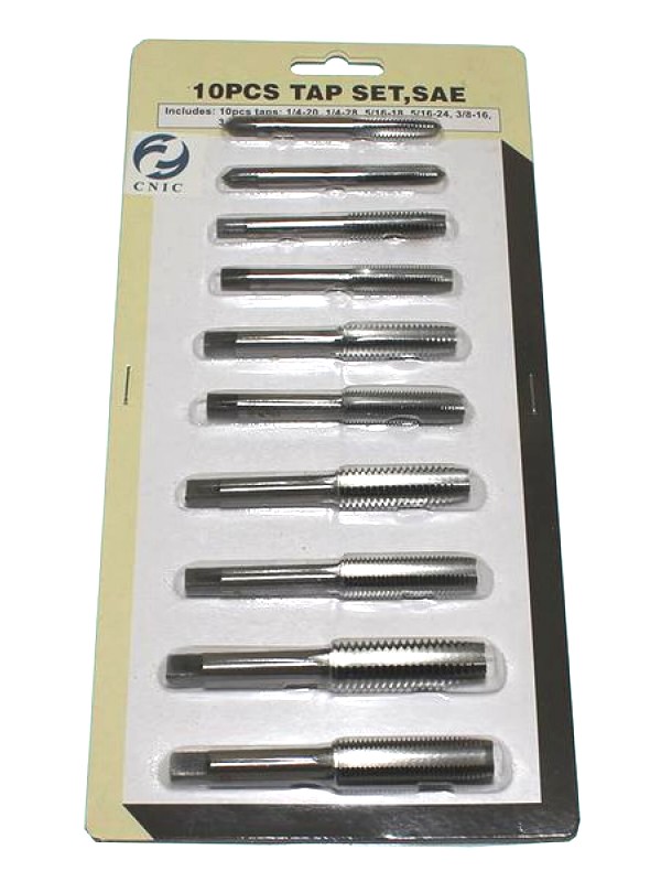 Фото Набор метчиков UNC1/4-UNC1/2 (10 шт) в блистере