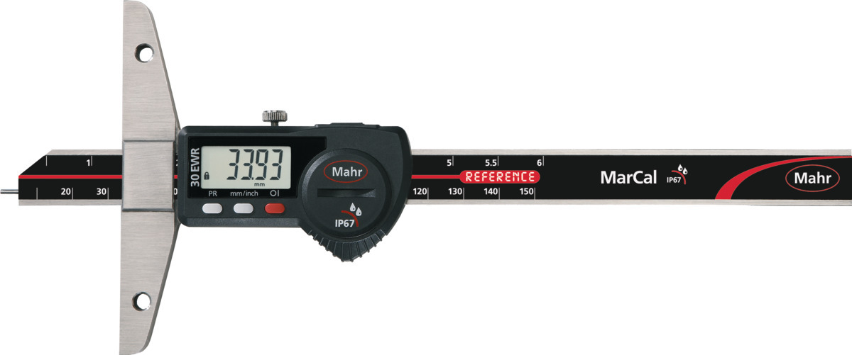 Фото Штангенглубиномер цифровой IP 67 с разъёмом для вывода данных 500 мм