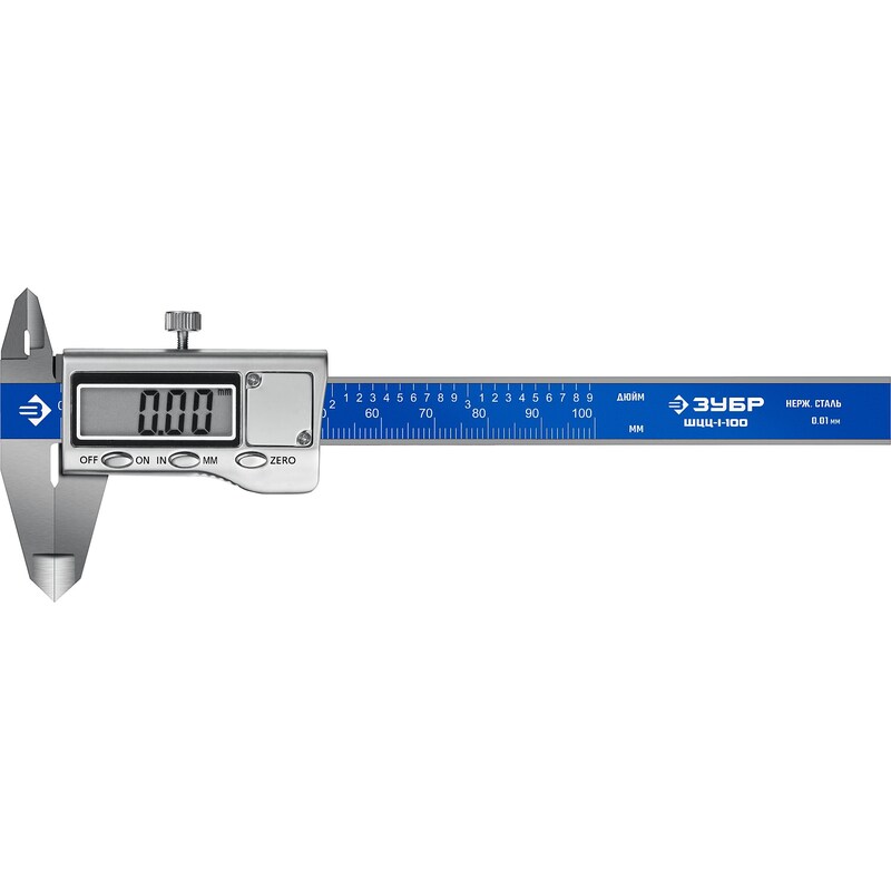 Электронный штангенциркуль из нержавеющей стали Зубр 34463-100