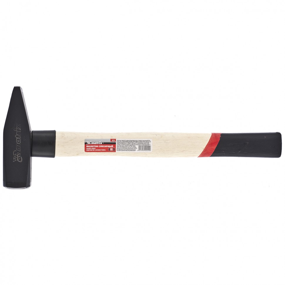 Фото Молоток слесарный, 800 г, квадратный боек, деревянная рукоятка Matrix