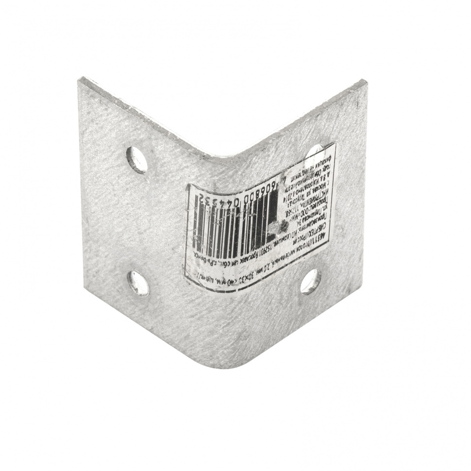 Фото Уголок мебельный, 2 мм, 30 х 30 х 40 мм, цинк Россия Сибртех