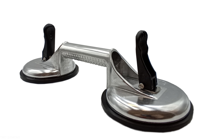 Фото Присоска алюминиевая зажимная двойная для плитки и стекла 118 мм