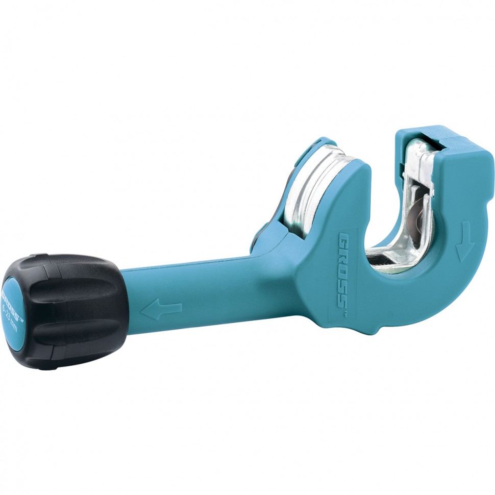 Труборез ручной "Piranha", 12-35 мм, 1/2-1-3/8, мех. рег. зажима трубы, трещотка Gross