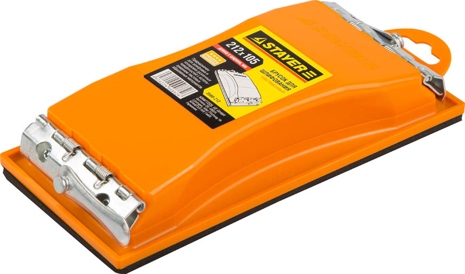 Фото Брусок для шлифования STAYER 212х105 мм, пластмасса, 3566-212