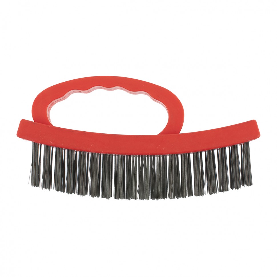 Фото Щетка зачистная четырехрядная, плоская, пластиковая с рукояткой Matrix