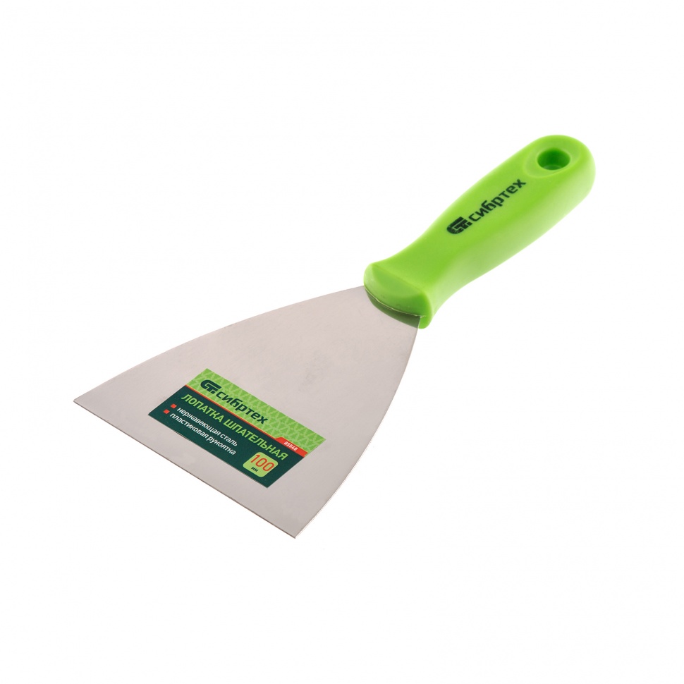 Шпательная лопатка из нерж. стали, 100 мм, Сибртех