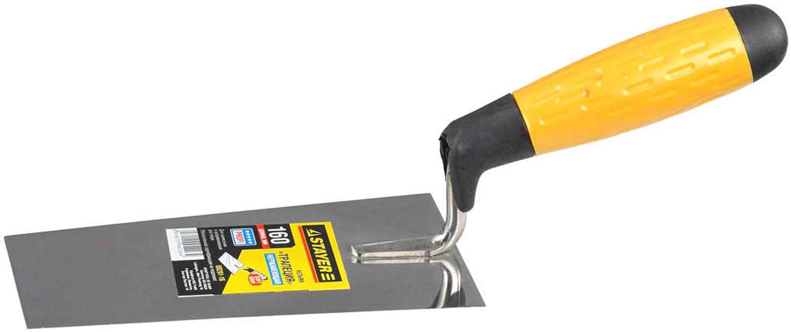 Фото Кельма «Трапеция» STAYER 160 мм, нержавеющее полотно, 2-х компонентная ручка, 08291-16