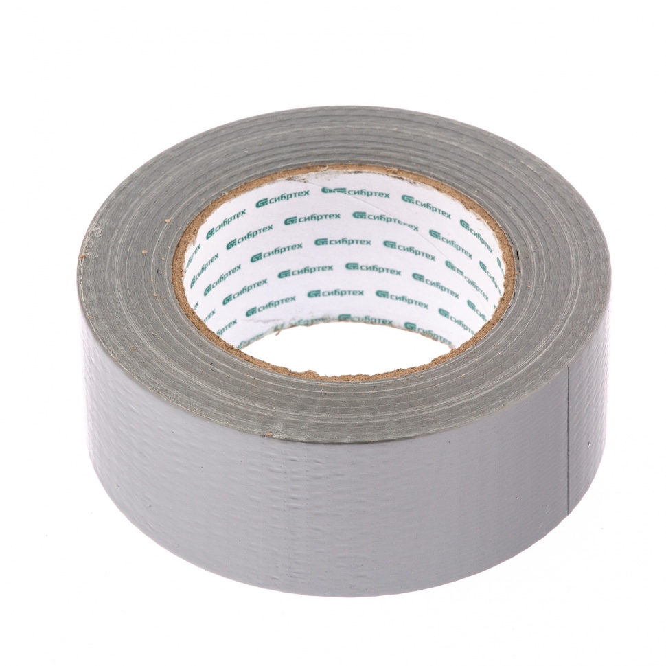 Фото Лента клейкая армированная, 48 мм x 50 м, серебро Сибртех