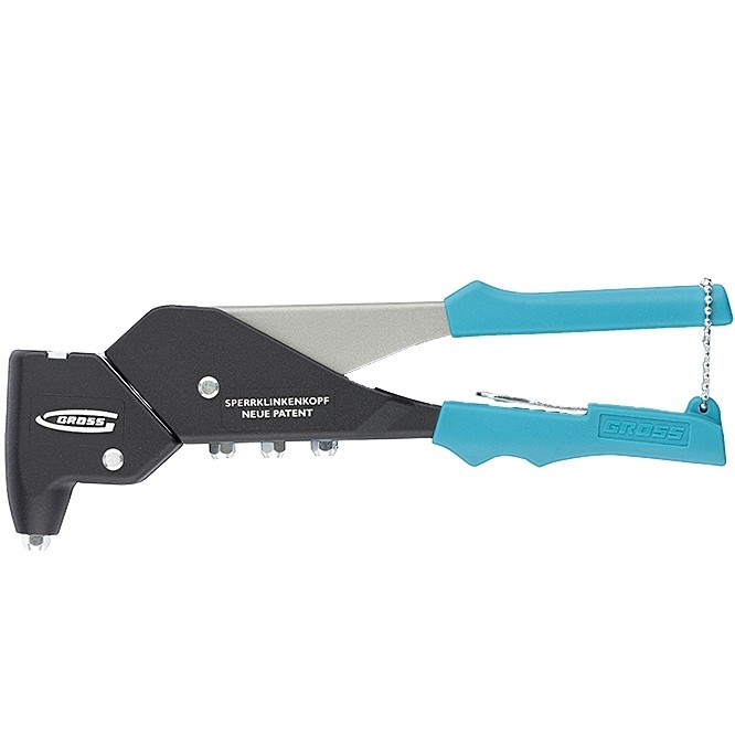 Заклепочник литой, усил., поворотный 0-360 град, заклепки 2,4-4,8 мм Gross