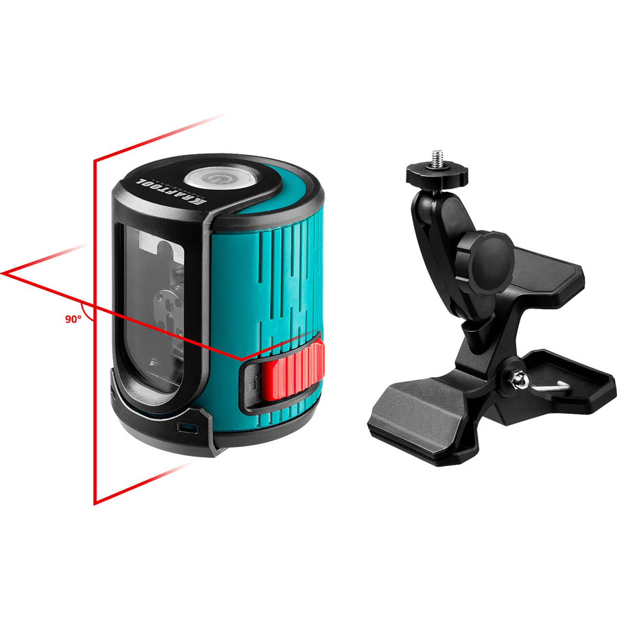 Фото Линейный лазерный нивелир с держателем в кейсе KRAFTOOL CL-20 5 34700-5 Professional