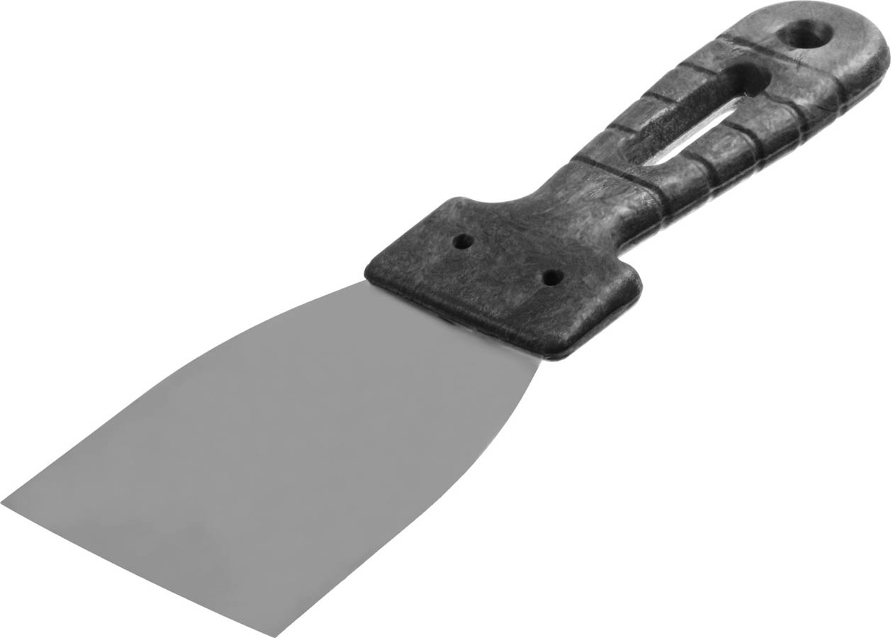 Фото Шпатель СИБИН 60 мм, нержавеющая полотно, пластмассовая рукоятка, 10079-060_z01