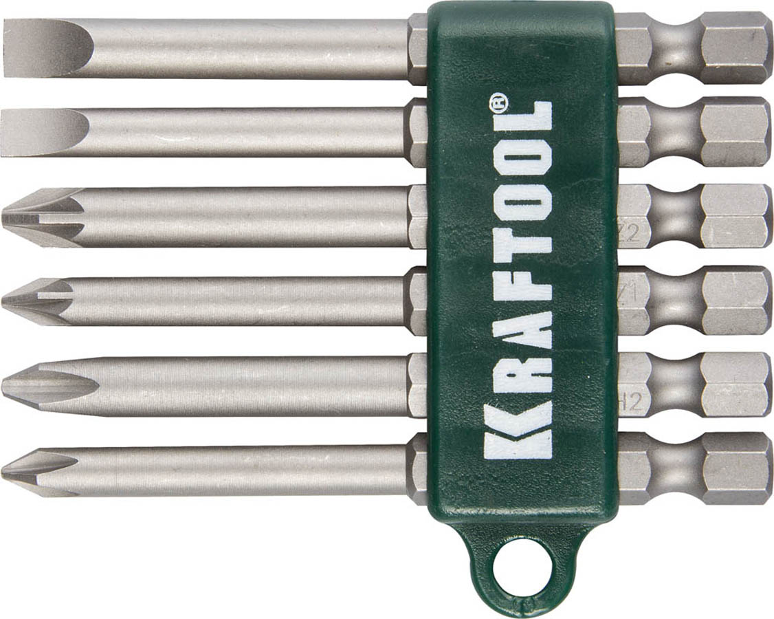 Набор бит KRAFTOOL 26061-H66 шт.,1/4
