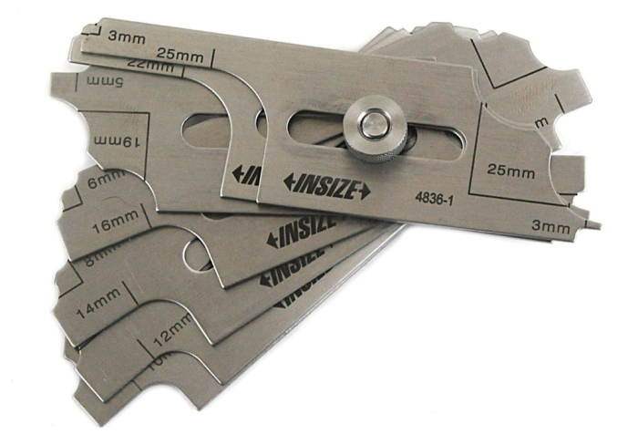 Фото Шаблон для угловых сварочных швов 3-25мм погрешность 0.5мм (7шт), INSIZE