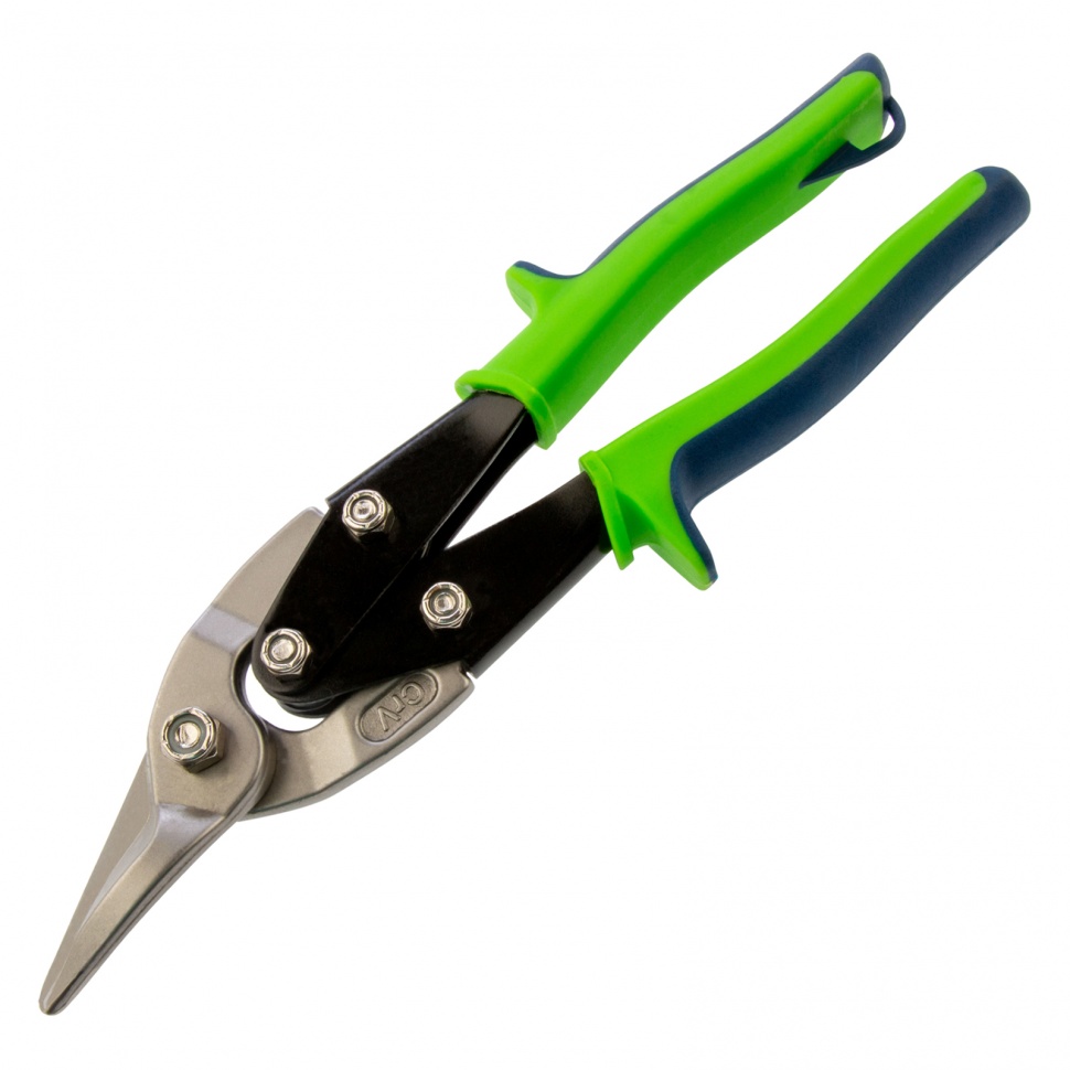 Фото Ножницы по металлу, 250 мм, левый рез, сталь С55, двухкомпонентные рукоятки СИБРТЕХ