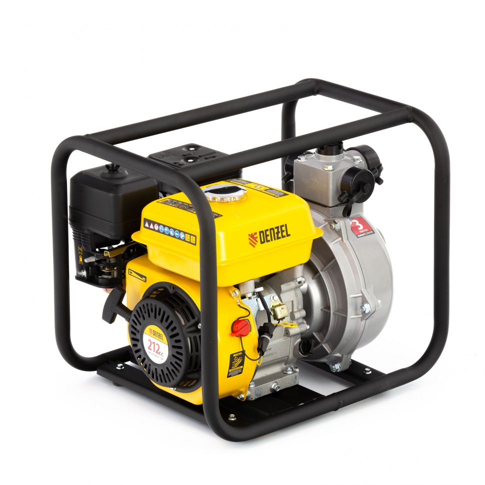 Фото Мотопомпа бензиновая высоконапорная PX-50H, 7 л.с, 2", 600 л/мин, глубина 8 м, напор 65 м Denzel
