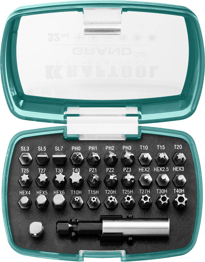 Набор бит с магнитным адаптером KRAFTOOL, 26083-H32 32 шт., CrMo