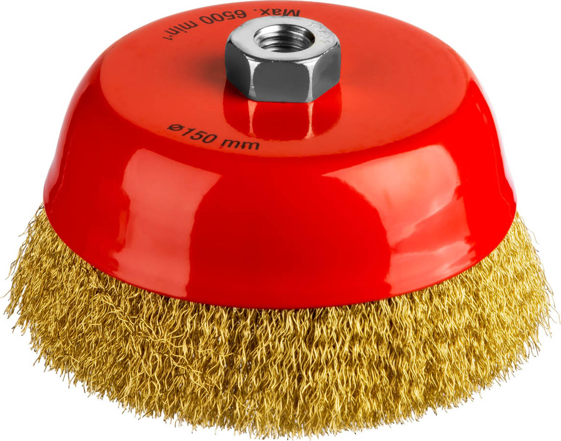 Фото Щетка чашечная для УШМ MIRAX 35142-150 150 мм, проволока 0.3 мм