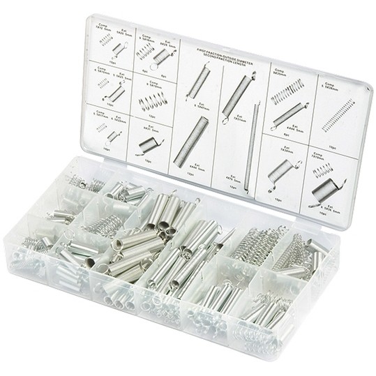 Фото Набор пружин 5,5х17,5,5х35, 6,5х10,7х12,5, 7х19, 9х35, 9,5х16, 9,5х19 мм, 200 пр. Сибртех