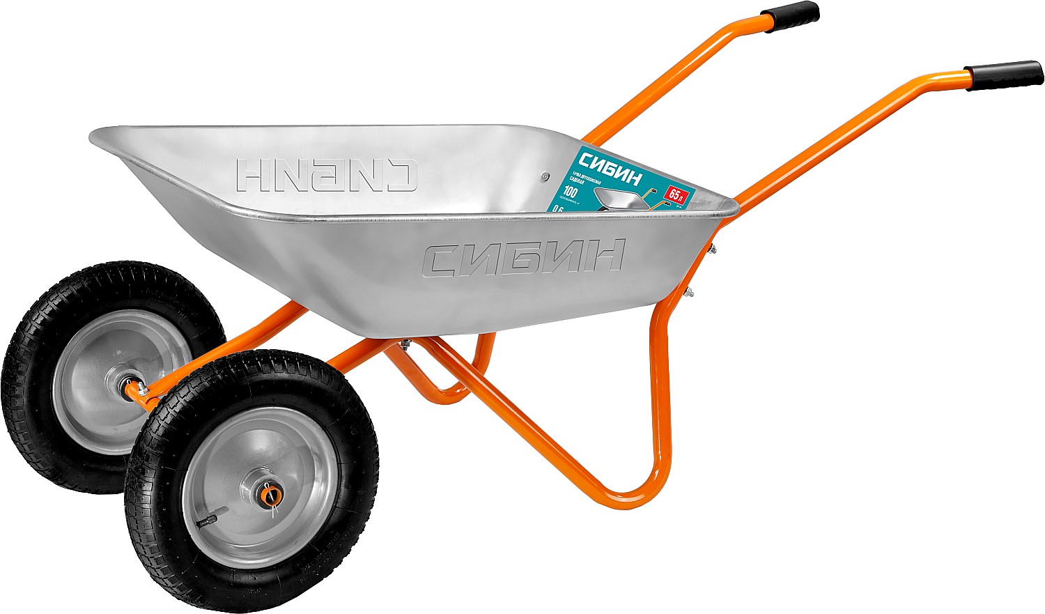 Фото Тачка садовая двухколесная СИБИН СТ-21 39909_z01 100 кг, 65 л