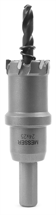 ТСТ коронка 24X25 с центрирующим сверлом и толкающей пружиной Messer