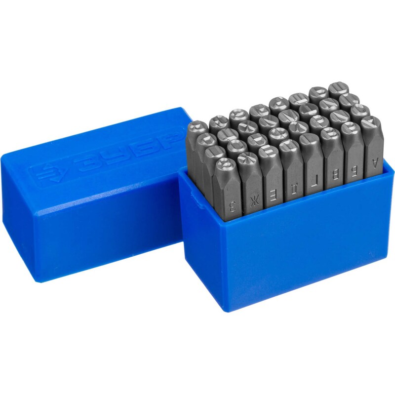 Фото Клейма буквенные кириллица, серия ПРОФЕССИОНАЛ Зубр 21503-06