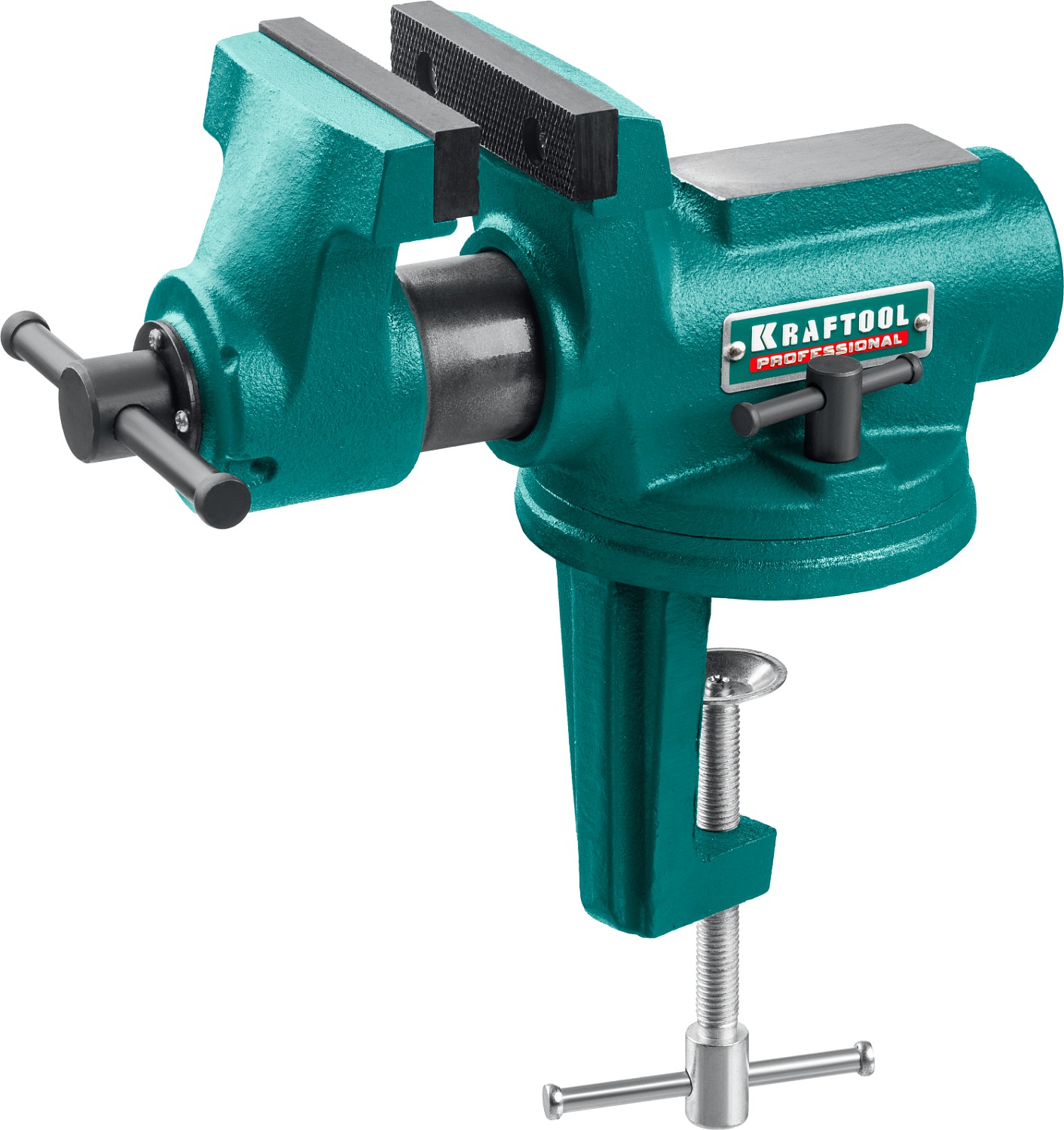 Фото Тиски 100 мм, универсальные мобильные для точных работ в кейсе EXPERT, Kraftool