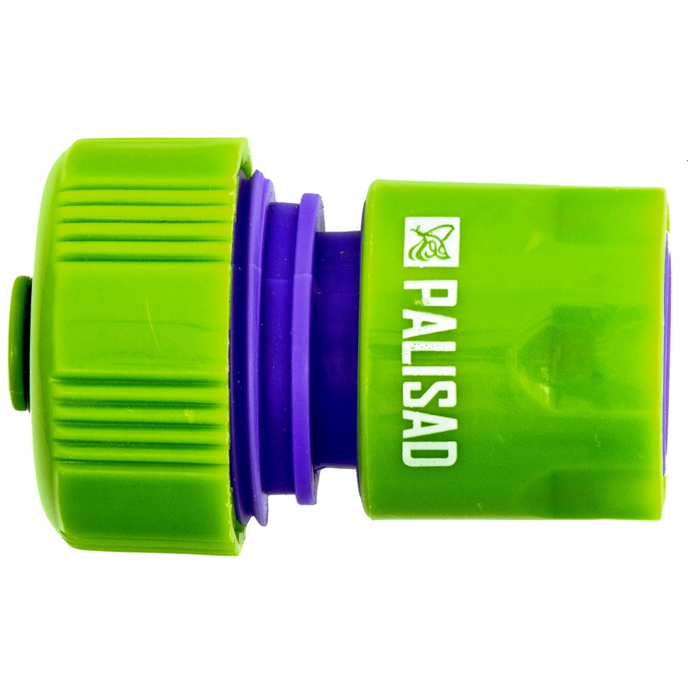 Фото Соединитель пластмассовый, быстросъемный для шланга 3/4, аквастоп Palisad