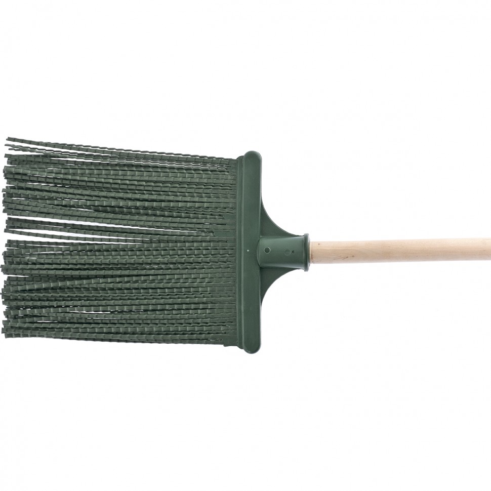 Метла полипропиленовая, 230 x 250 x 1490 мм, плоская, деревянный черенок, Россия Сибртеx