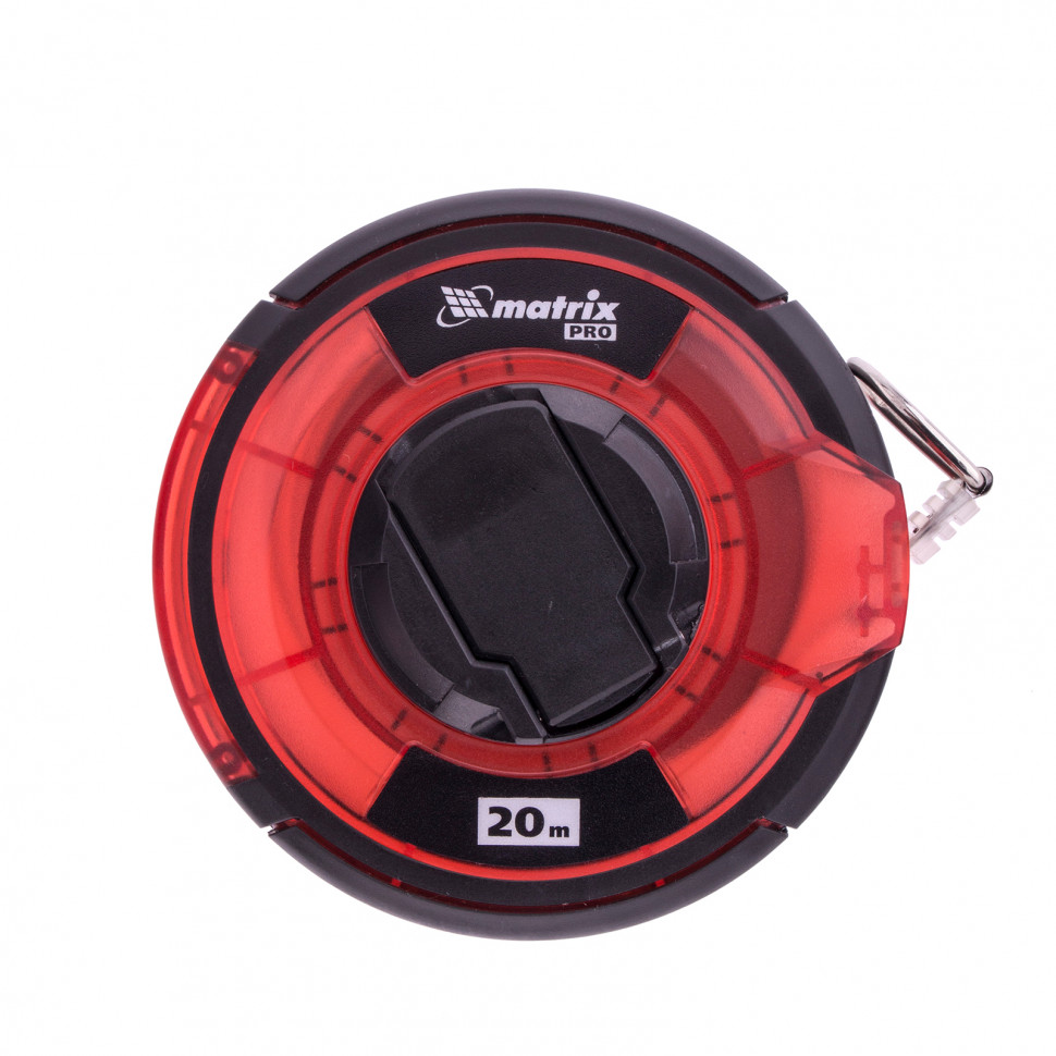 Рулетка геодезическая 20 мх12,5 мм, закр. корп., стальная лента, одност. шкала, Pro Matrix