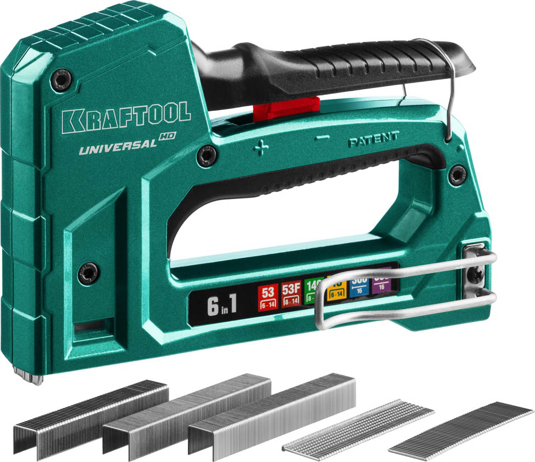 Степлер для скоб Universal HD 3188 KRAFTOOL 6-в-1, тип 53, 53F, 140, 13, 300 500,