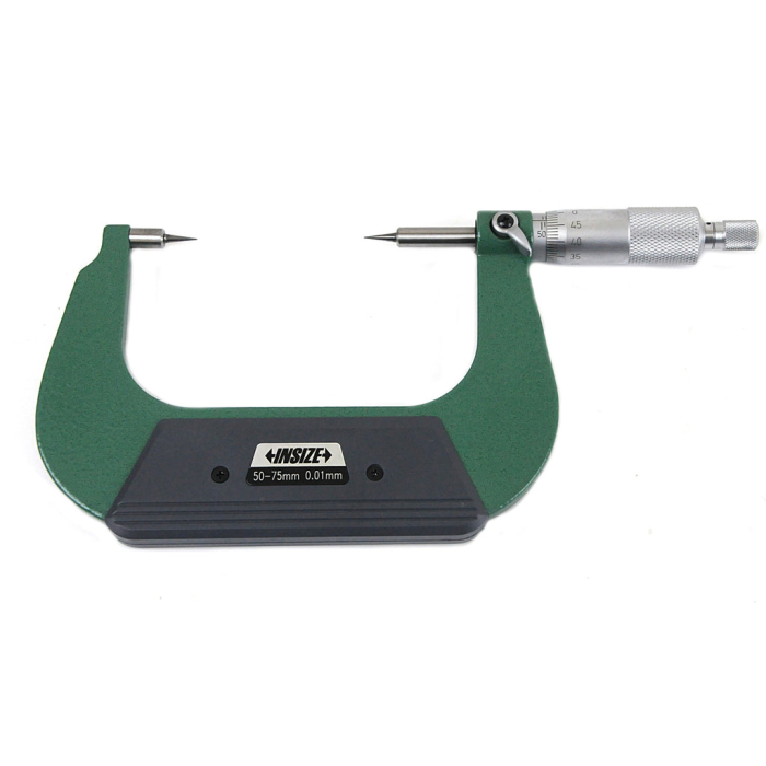 Фото Микрометр МК-ТП, 50-75мм, 0.01мм, c точечными поверхностями 15°, INSIZE