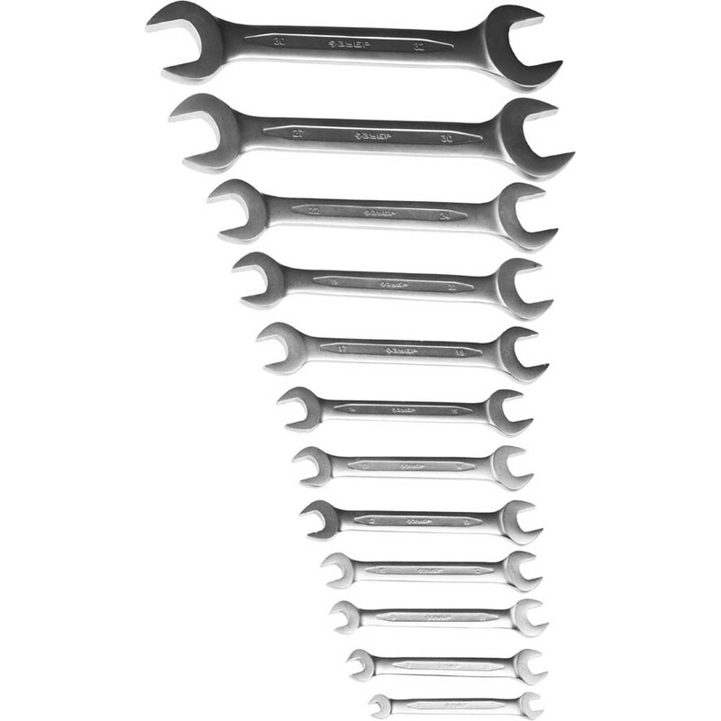 Наборы гаечных рожковых ключей, серия «ПРОФЕССИОНАЛ» Зубр 27021-H12