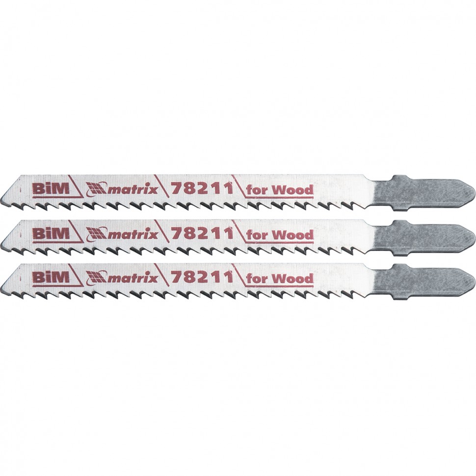 Фото Полотна для электролобзика по дер., 3 шт, T101BF, 75 x 2,5 мм, Bimetal Matrix Professional
