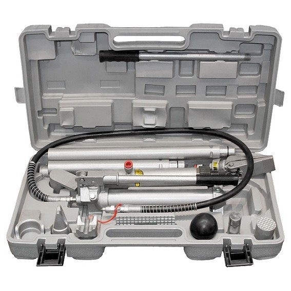 Фото Растяжка гидравлическая, 10 т, набор 12 пред., 7 сменных насадок, в пласт. кейс,е Matrix