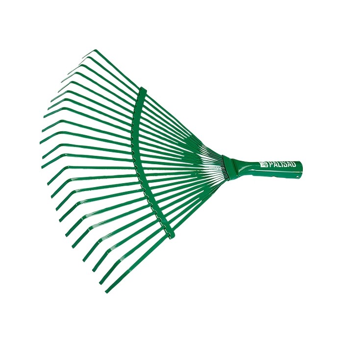 Фото Грабли веерные стальные, 365 мм, 22 плоских зуба, эмалированные, без черенка Palisad