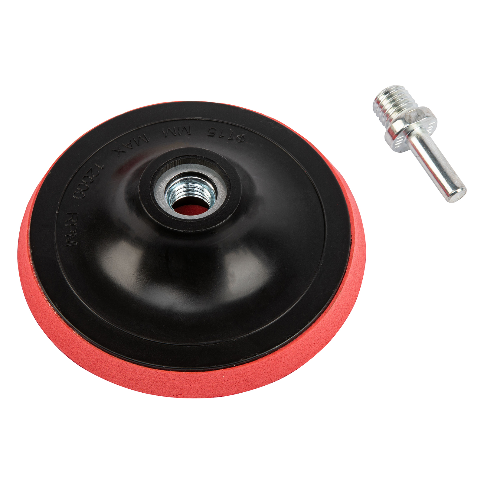 Фото Насадка для дрели и УШМ с липучкой, 115 мм, с адаптером c М14 на d8 Сибртех