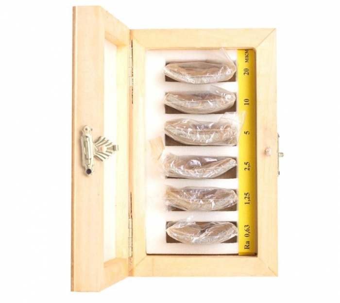 Фото Набор образцов шероховатости поверхности (ПП) из 6 шт, Ra (0.2 - 0.05), ЧИЗ, ГОСТ 9378-93