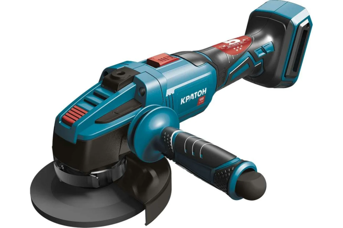 Фото Угловая шлифмашина аккумуляторная бесщеточная КРАТОН AGB18DC-125-OFA (без АКБ и ЗУ)