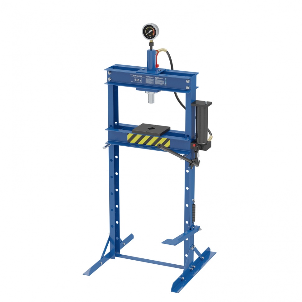 Фото Пресс гидравлический с манометром и педалью, 12 т (комплект из 2 частей) Stels