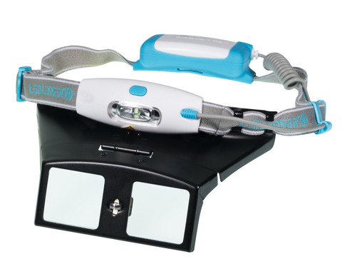 Фото Бинокулярная лупа в наголовном держателе со светодиодной подсветкой Tech-Line BINO LED 2