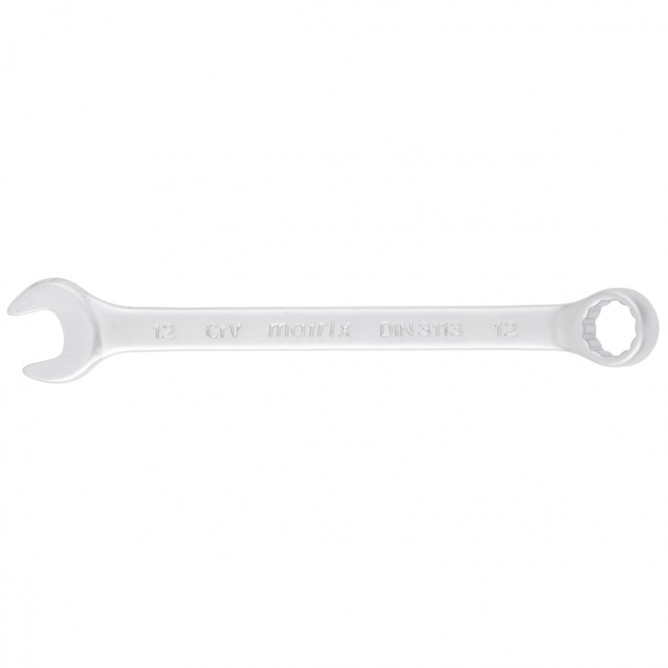 Ключ комб., 12 мм, CrV, матовый хром Matrix