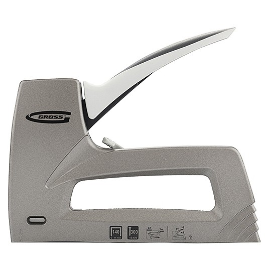 Степлер меб. (Aluminium 140), регулятор удара, тип скобы 140, 300, 6-14 мм Gross